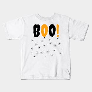 Boo and Spiders, Creepy Crawlers, Halloween Lovers, October 31st Kids T-Shirt